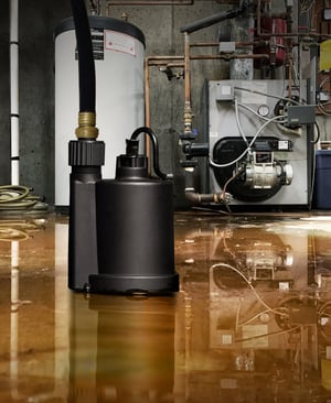 Bomba De Utilidad En Copia De Sótano Húmedo